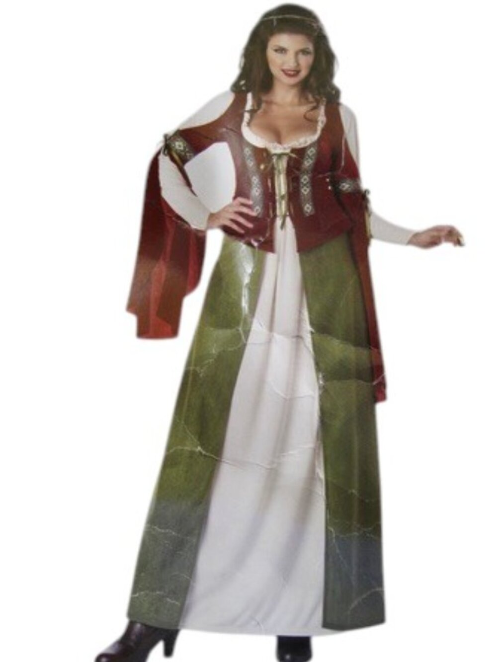 Maid Marian Dress Renaissance Costume Adult Size XL Elizabethan Medieval Cosplay